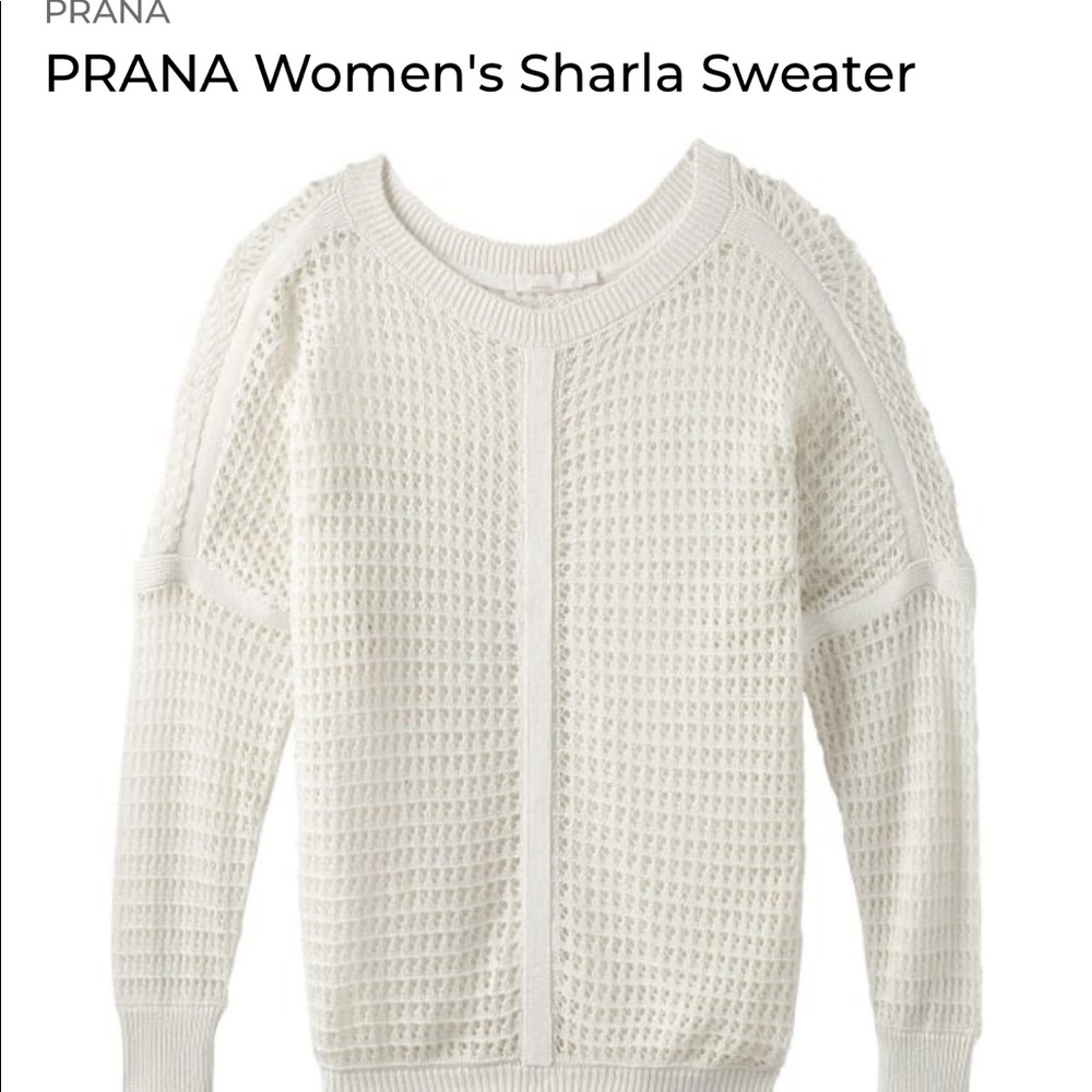 NWT PRANA SHARLA KNIT SWEATER Size Small/ in Cream